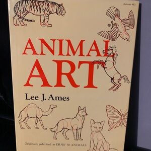 Animal Art Book Draw 50 Animals Lee J Ames Vintage Hardcover Book